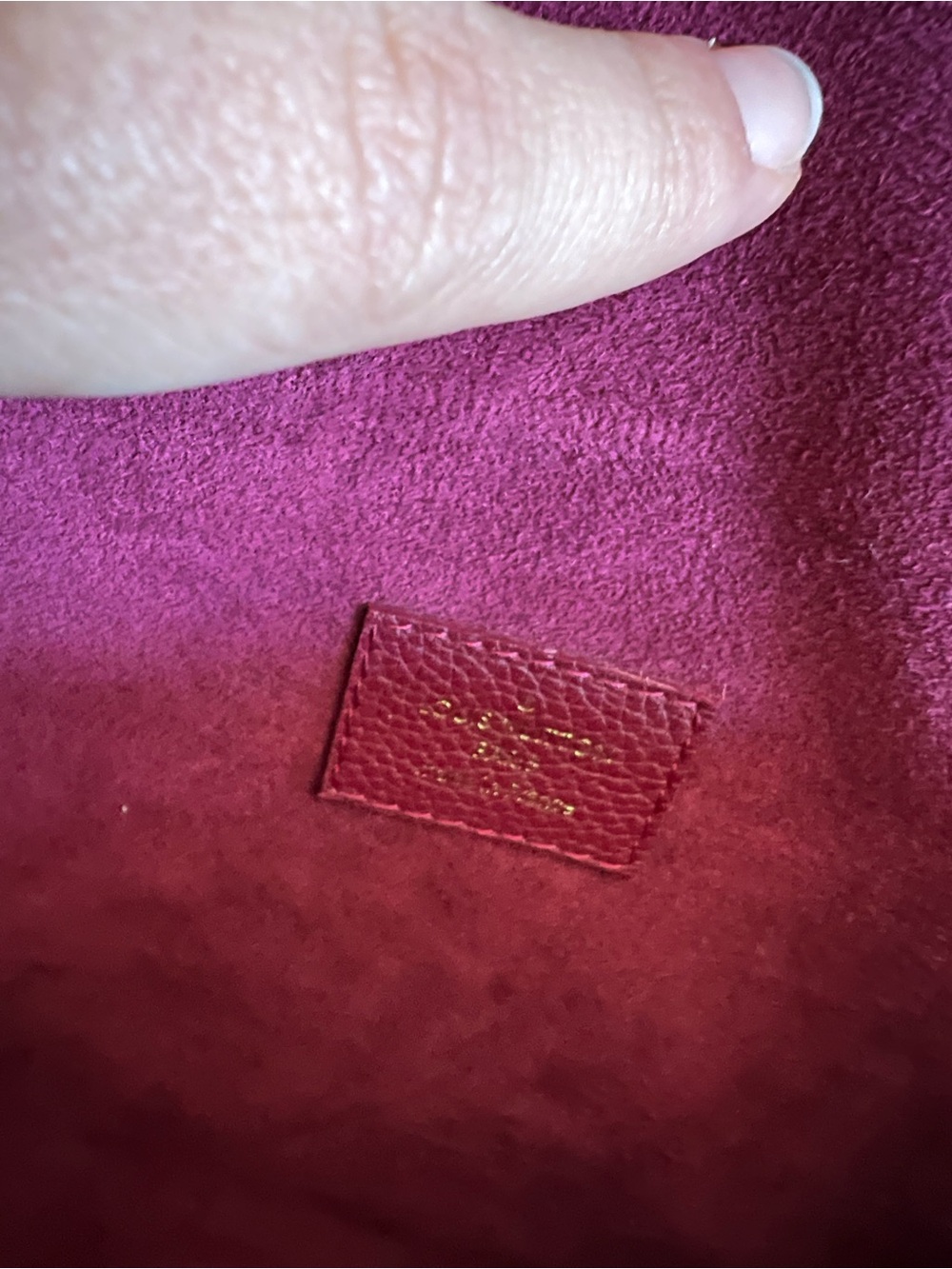 Louis Vuitton Monogram Shoulder Bag in Brown and Burgundy with Gold Hardware - Picture 9 of 13